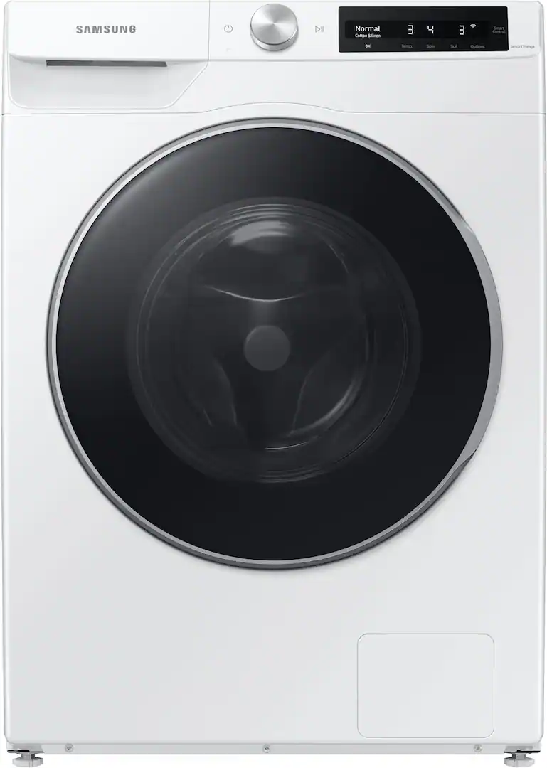 Samsung WW25B6900AW 2.5 cu. ft. High-Efficiency Stackable Smart Front Load Washer with Steam and AI Smart Dial (2022)